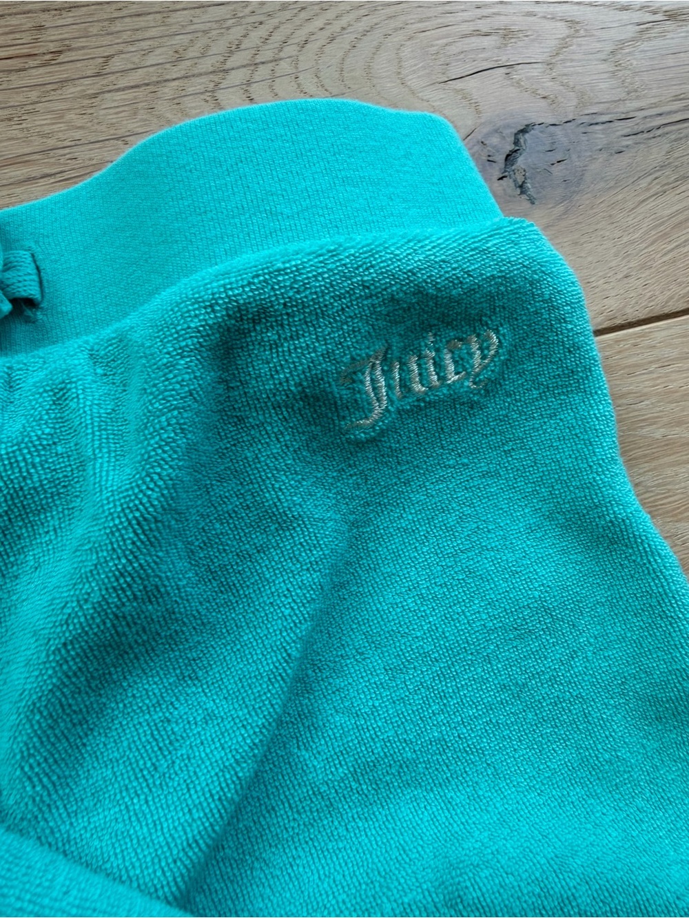 Juicy Couture Toddler Velour Tracksuit Set Teal Rhinestone 18M - Picture 4 of 6